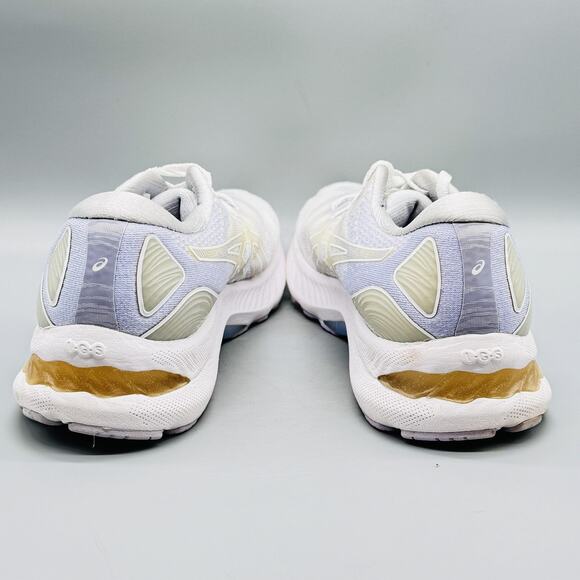 Asics Shoes Womens 9.5 White Gold Gel Nimbus 23 Running Cushion Athletic Sneaker - Picture 8 of 12